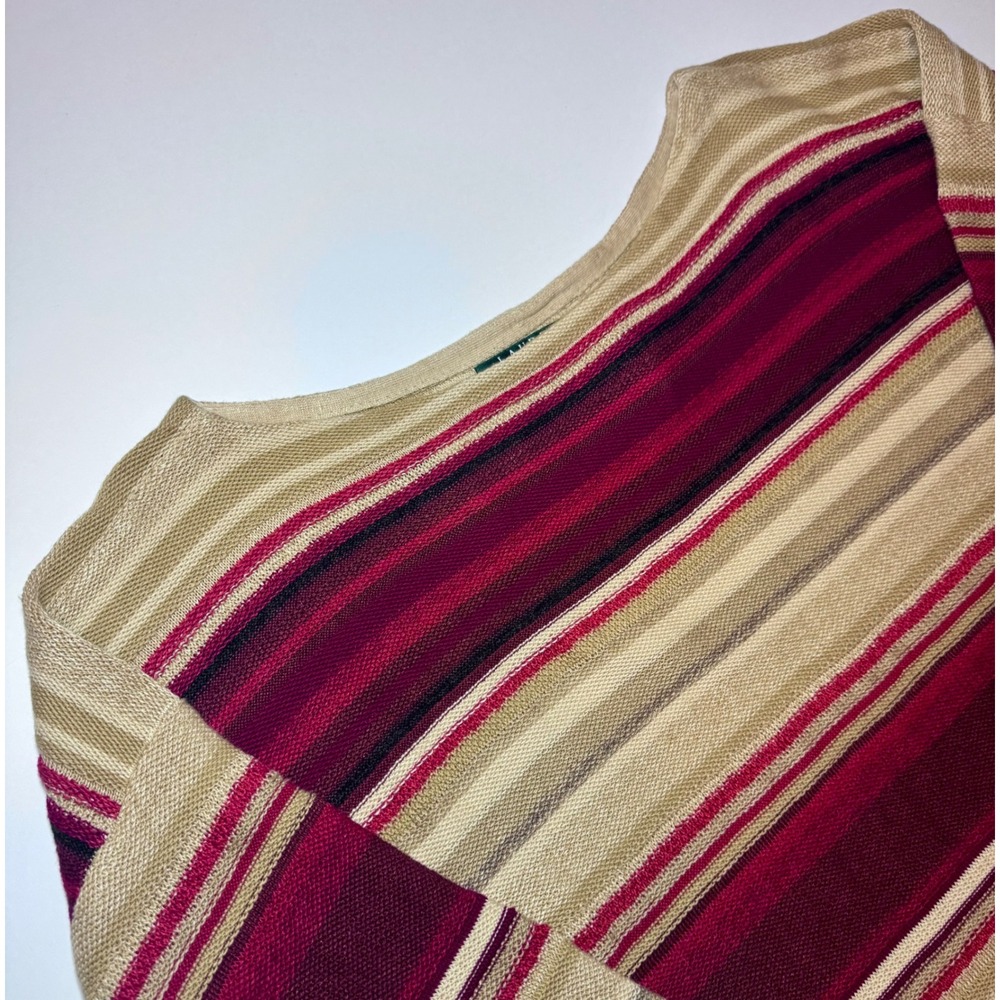 Lauren Ralph Lauren Woman 2X Striped Linen Blend Sweater Coastal  Grandma NWT